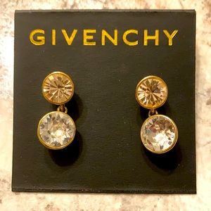 Givenchy two tone double hanging stud earrings- brand new never worn